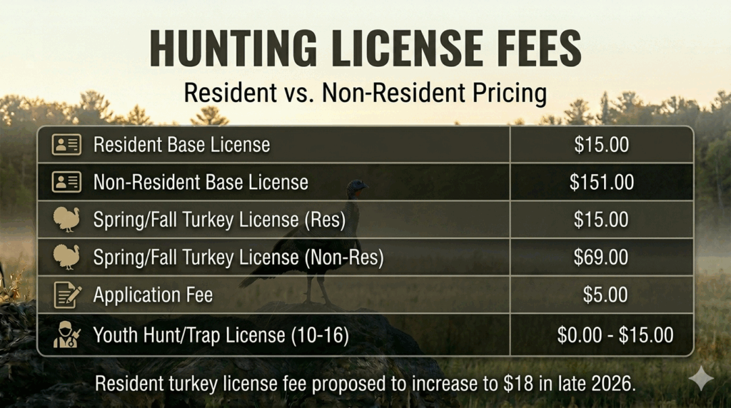 Michigan turkey license fees