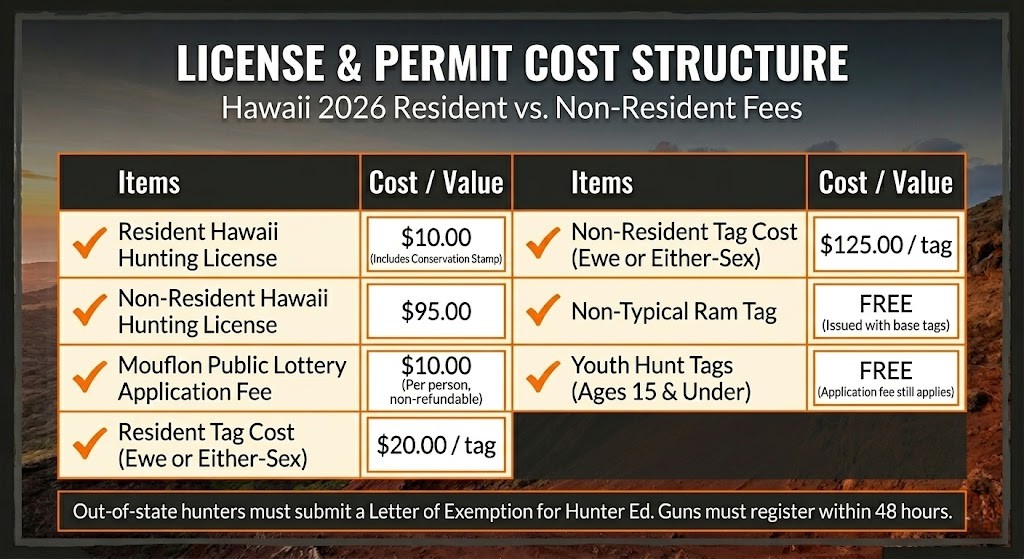 Lanai mouflon sheep fees