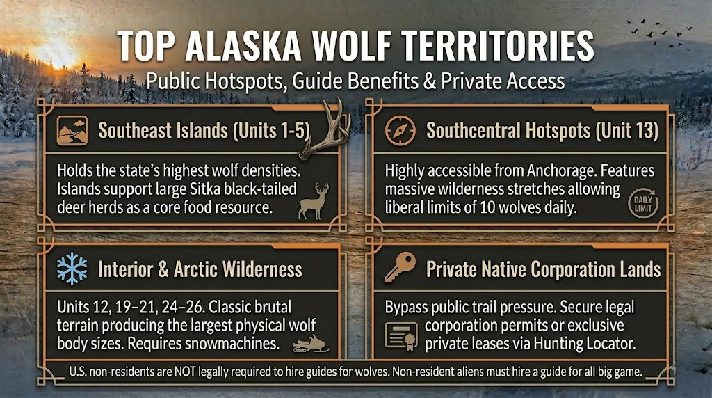 Alaska wolf teritories
