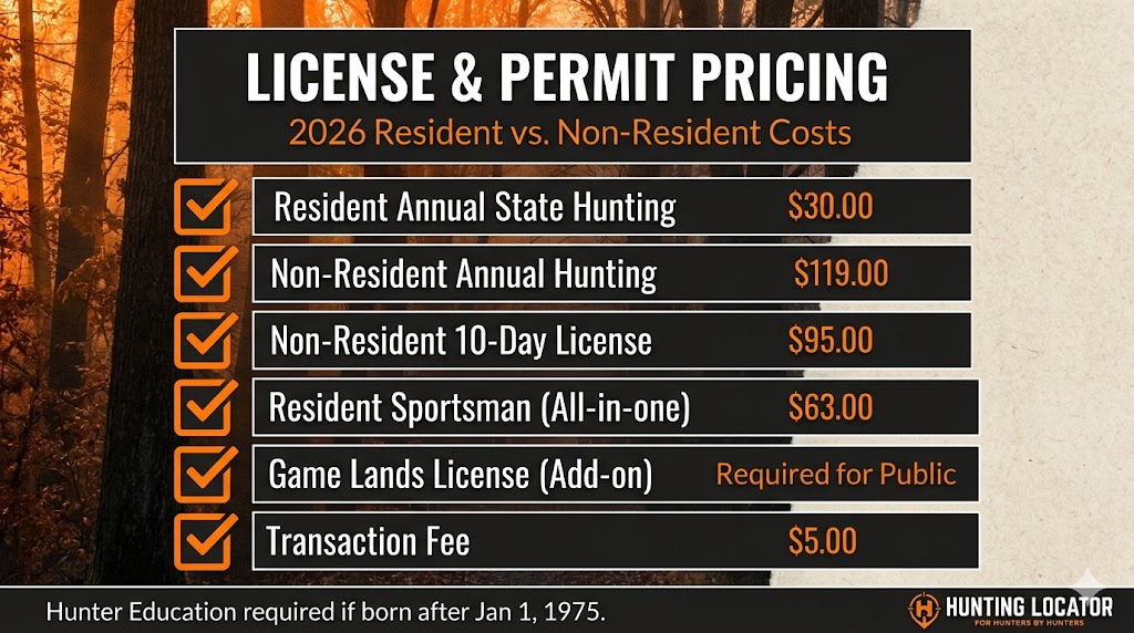 North Carolina small game pricing