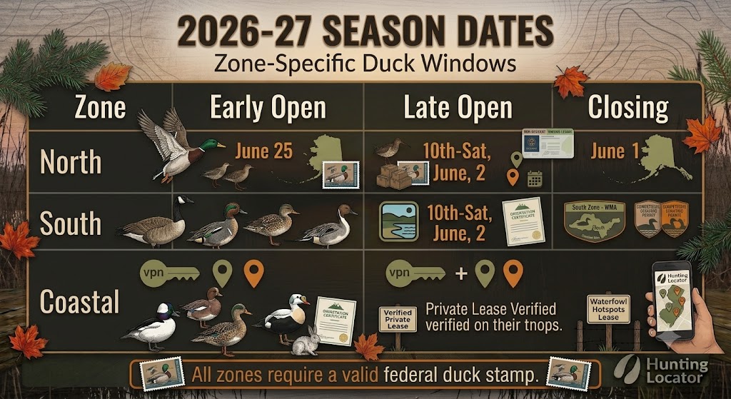New Jersey waterfowl dates