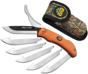 Outdoor Edge Razor Pro Knife Orange 6 Blades Clamshell