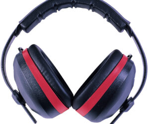 Radians Silencer Earmuff Black with Red Accent