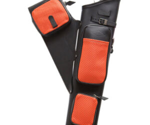 Neet NT-2300 Leather Target Quiver Black with Orange Pockets RH