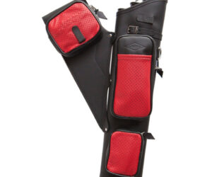 Neet NT-2300 Leather Target Quiver Black with Red Pockets RH
