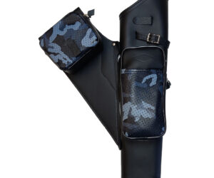 Neet NT-2100 Leather Target Quiver Black with Blue Camo Pockets RH