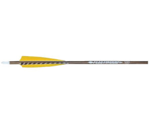 Fleetwood Natural Grain Carbon Arrows 500 Feathers 6 pk.