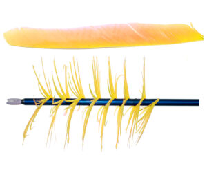 Trueflight Spiral Wrap Flu-Flu Feathers Yellow RW 100 pk.