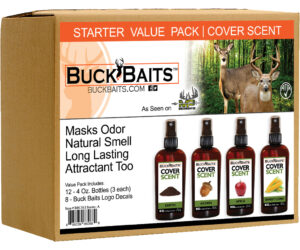 Buck Baits Cover Scent Starter Kit Earth/Acorn/ Apple/ Corn 3 oz. ea.