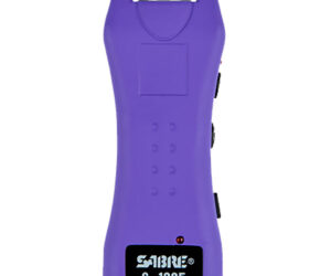 Sabre Dual Capacitor Stun Gun Purple 1.600 uC with LED Flashlight