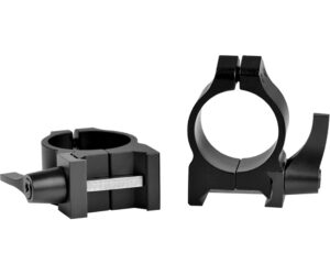 Warne Maxima Vertical Quick Detach Scope Rings Matte Black 1 in. Low