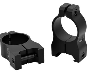 Warne Vapor Aluminum Scope Rings Matte Black 1 in. High