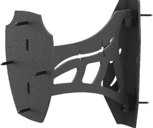 Skull Hooker Corner Shoulder Mount Black