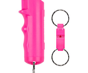 Sabre Pepper Gel Spray Pink with Whistle Keychain