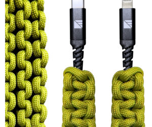 Dark Energy Lightning to C Paracord Cable  Green
