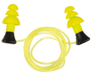 ULTRX Tethered Silicone Ear Plugs Yellow 3 pr.