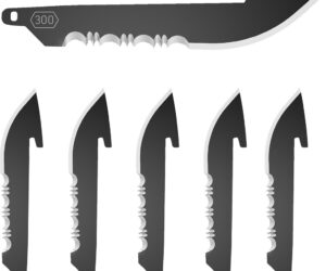 Outdoor Edge Drop Point Replacement Blades Serrated Black 3 in. 6 pk.