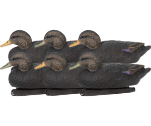 Zink Floater Duck Decoys Black Ducks 6 pk.