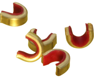 Saunders Brass Nok Set Red 16-18 Strand 100 pk.