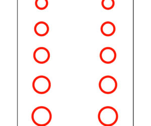 Gunstar Mini Circles Target Reticle Set Orange
