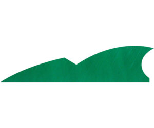 Gateway Batwing Feathers Green 2 in. RW 50 pk.