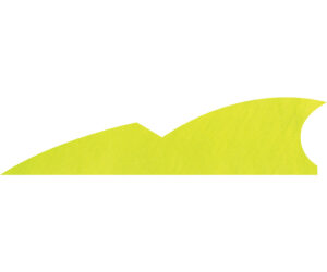 Gateway Batwing Feathers Lemon Lime 2 in. RW 50 pk.