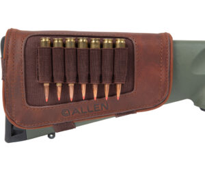 Allen New Castle Buttstock Cartidge Carrier Full Grain Leather Brown