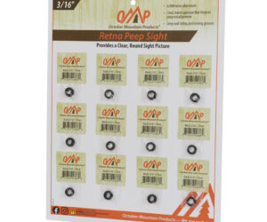 October Mountain Retna Peep Sight Black 3/16 in. 12 pk.