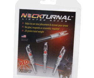 Nockturnal Lighted Nocks Red Gold Tip 3 pk.
