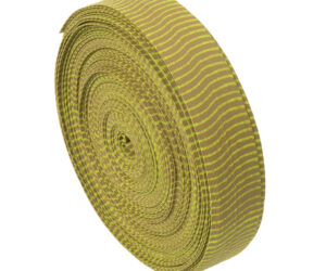 October Mountain VIBE String Silencers Green Pumpkin/Neon Yellow 85ft.