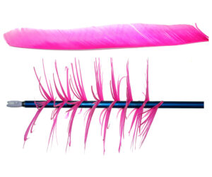 Trueflight Spiral Wrap Flu-Flu Feathers Pink RW 100 pk.