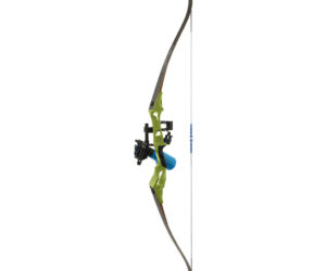Fin Finder Bank Runner Bowfishing Recurve Package with Winch Pro Bowfishing Reel Green 35 lbs. RH
