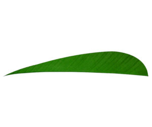Trueflight Parabolic Feathers Green 4 in. LW 100 pk.