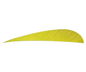 Trueflight Parabolic Feathers Yellow 5 in. LW 100 pk.