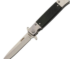 SZCO Silver G10 Stiletto Knife 4.75 in.