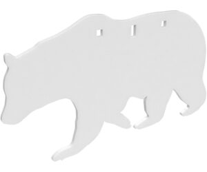 Birchwood Casey Ar500 Silhouette 3-Hole Bear 3/8"