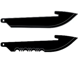 Outdoor Edge 2.5" Carry Drop Point Combo Black, 6 Blades