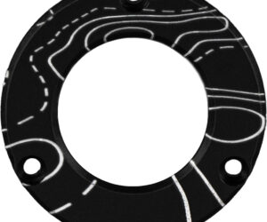 Axcel Driver Hubcap Black w/Engraving Topographical Map Pattern